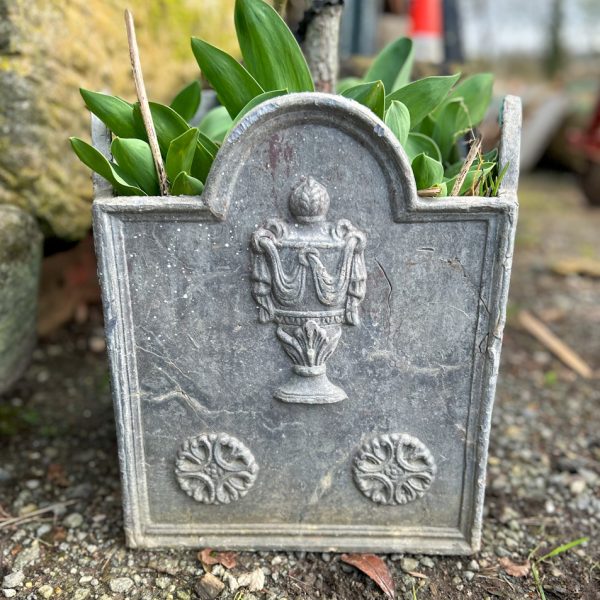 Reclaimed Pentagon lead planter 18 inches